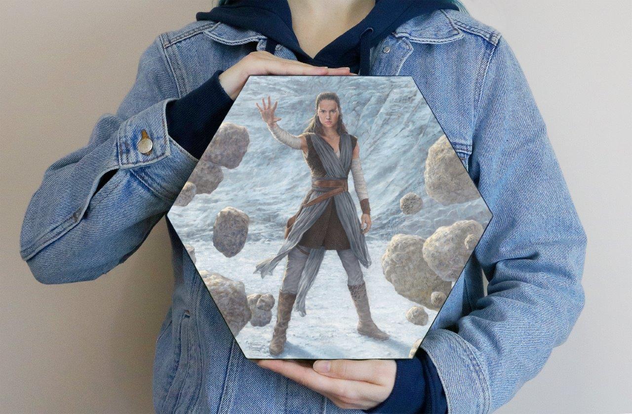 Star Wars (Rey of Hope) KNEXAGON® Wood Print WPHEX9524